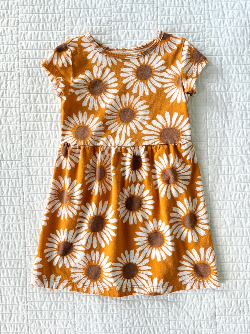 Carter's Mustard Yellow Sunflower Print Girls' Dress - Size 3T